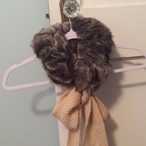 Anthropologie faux fear collar scarf